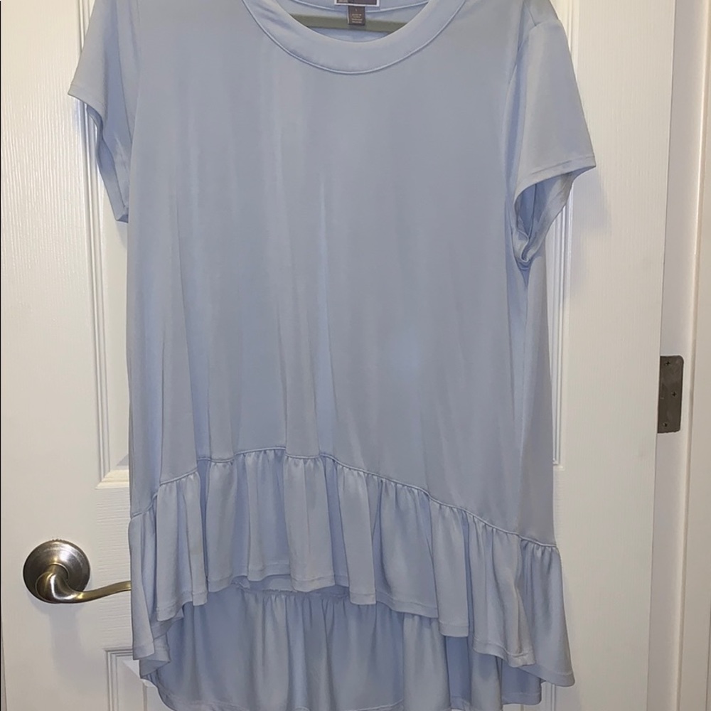 Light blue top